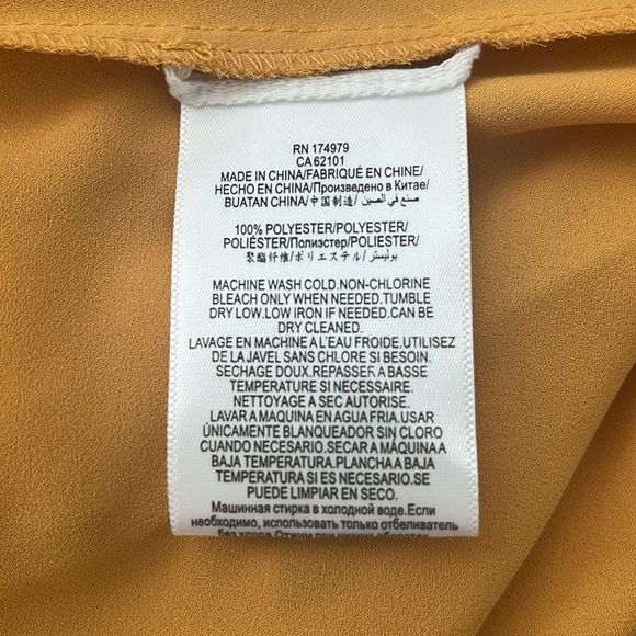 BCBGmaxazria yellow handkerchief dress - Picture 3 of 6